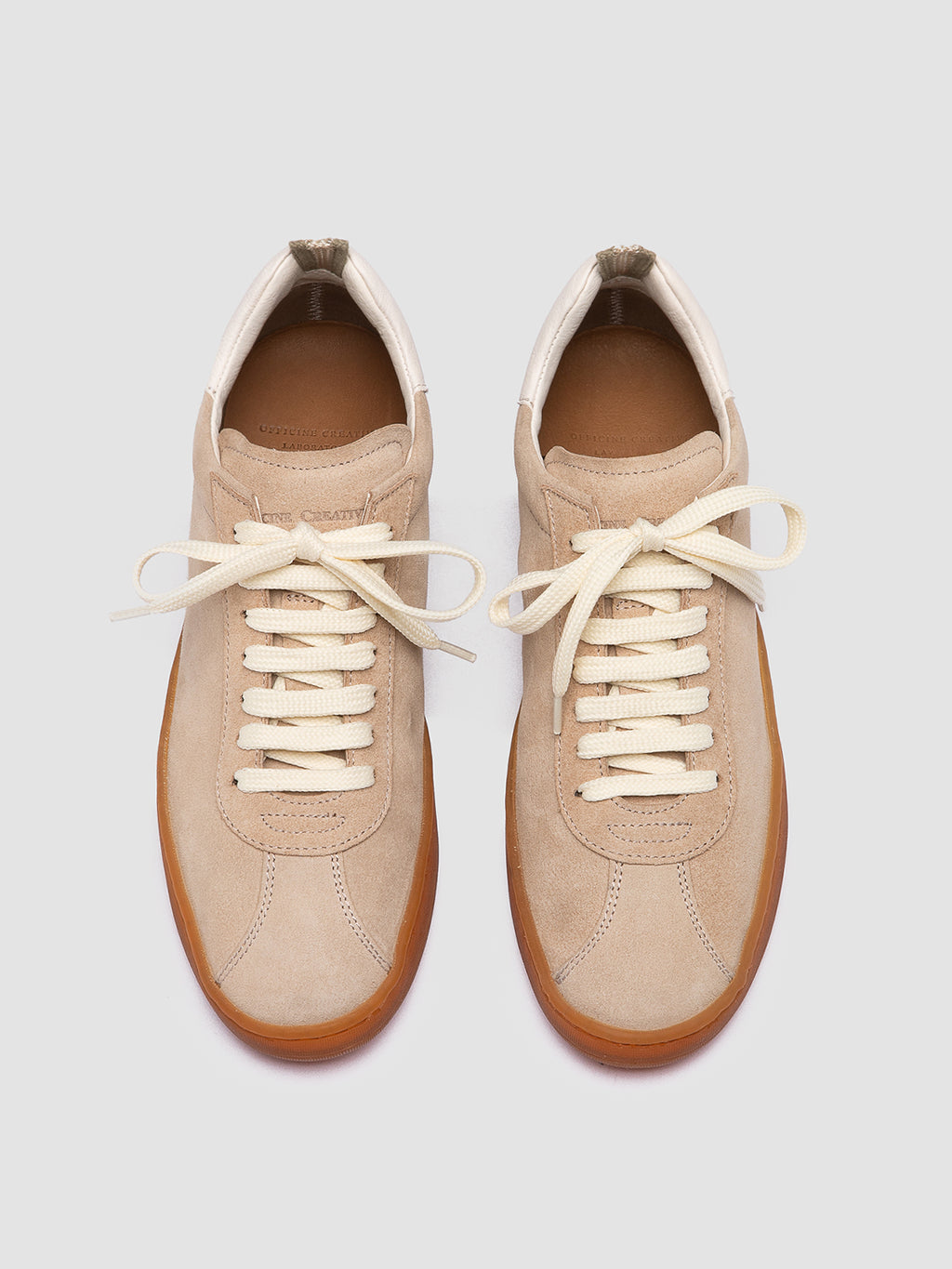 DESTINY 101 - Sneaker in Pelle e Pelle Scamosciata Beige - image 2,side view