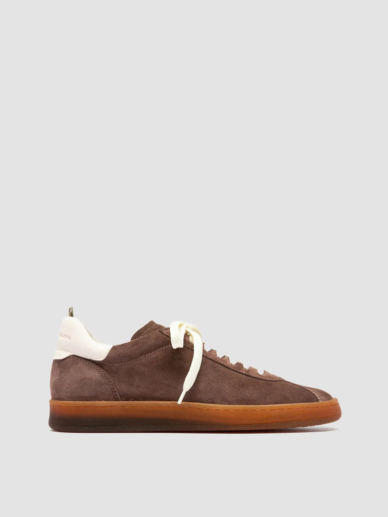 GINNASIO 101 - Brown Leather and Suede Sneakers
