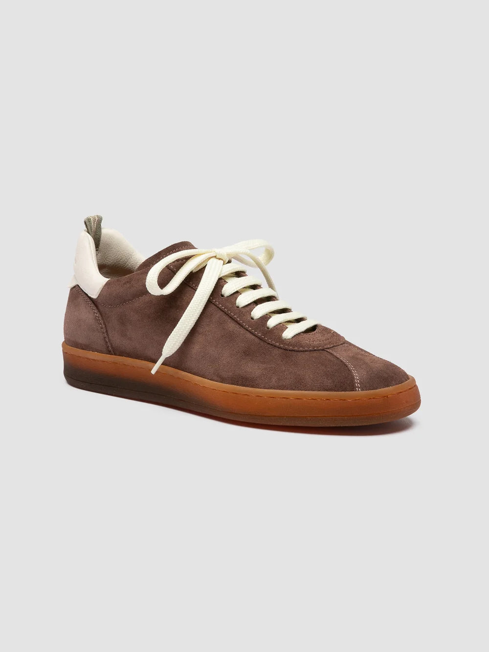 GINNASIO 101 - Sneaker in Pelle e Pelle Scamosciata Marrone - image 3,side view