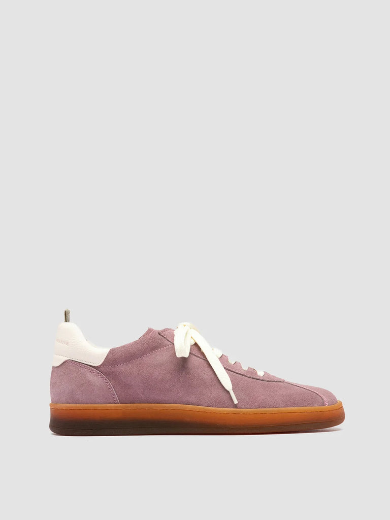 GINNASIO 101 - Rose Leather and Suede Sneakers