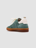 GINNASIO 101 - Green Leather and Suede Low Top Sneakers - thumb image 4,side view