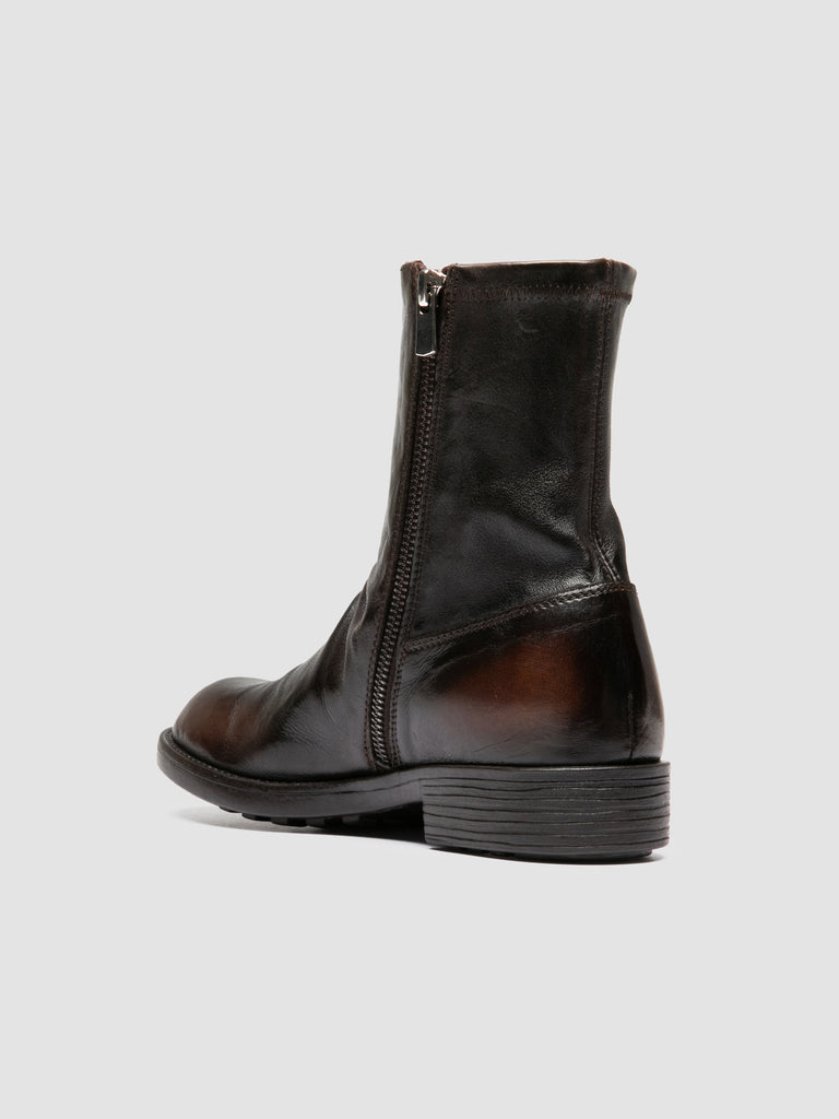 DIARY 115 - Brown Stretch Leather Boots