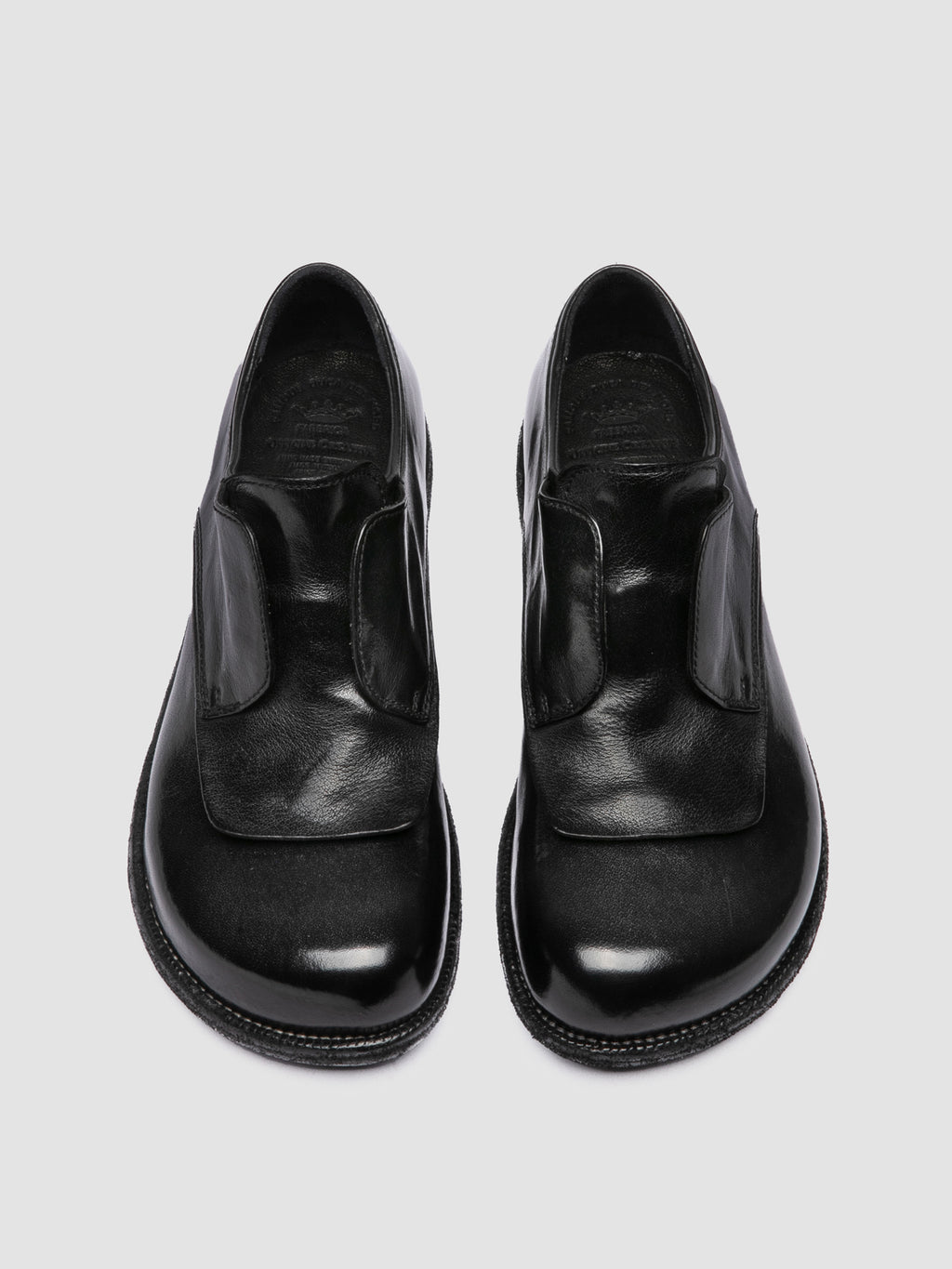 EMERALD DD 001 - Black Leather Derby Shoes - image 2,side view