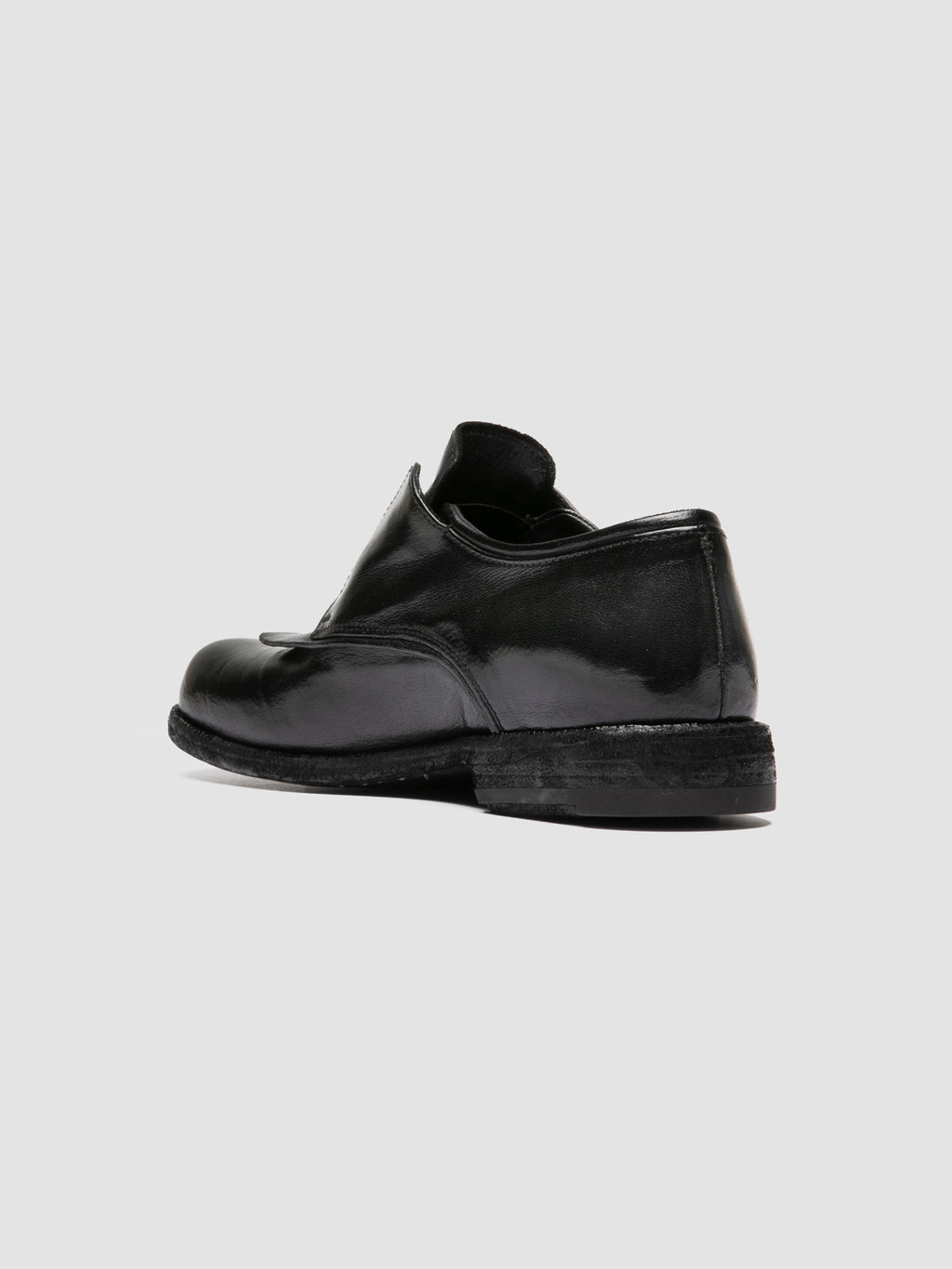 EMERALD DD 001 - Black Leather Derby Shoes - image 4,side view