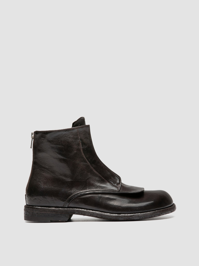 EMERALD DD 002 - Brown Leather Zipped Boots