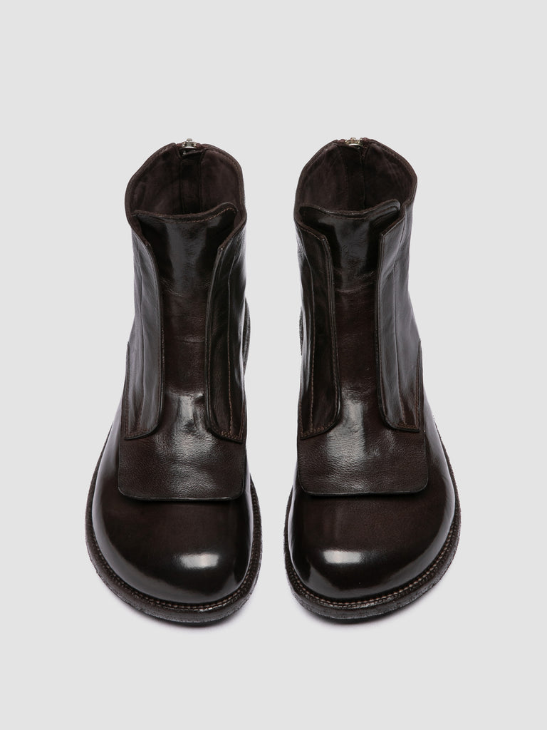 EMERALD DD 002 - Brown Leather Zipped Boots