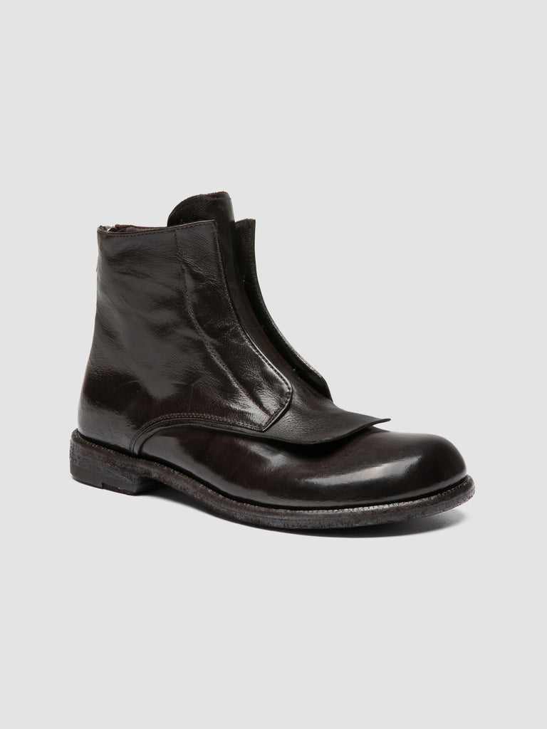 EMERALD DD 002 - Brown Leather Zipped Boots