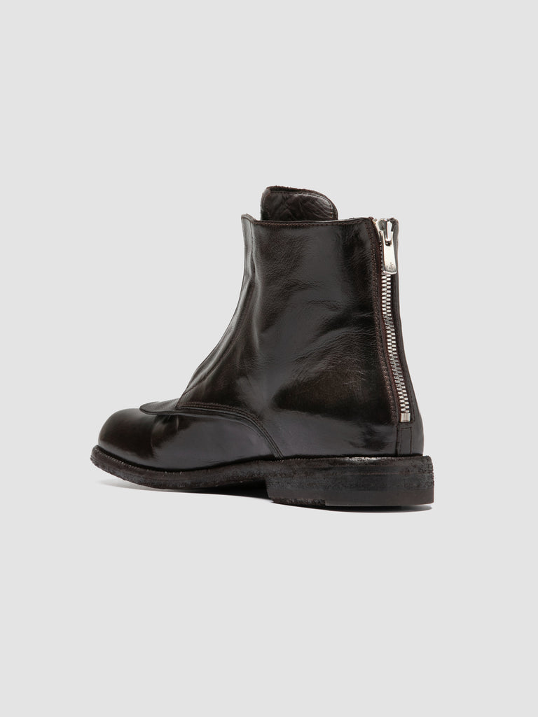 EMERALD DD 002 - Brown Leather Zipped Boots