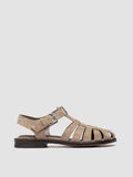 SMARAGD 013 - Braungraue Fischersandalen aus Wildleder - thumb image 1,side view