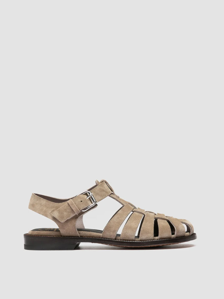 EMERALD 013 - Beige Suede Fisherman Sandals