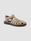 SMARAGD 013 - Braungraue Fischersandalen aus Wildleder - thumb image 3,side view
