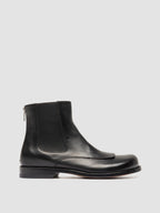 EMERALD 015 - Schwarze Lederstiefel mit Reißverschluss