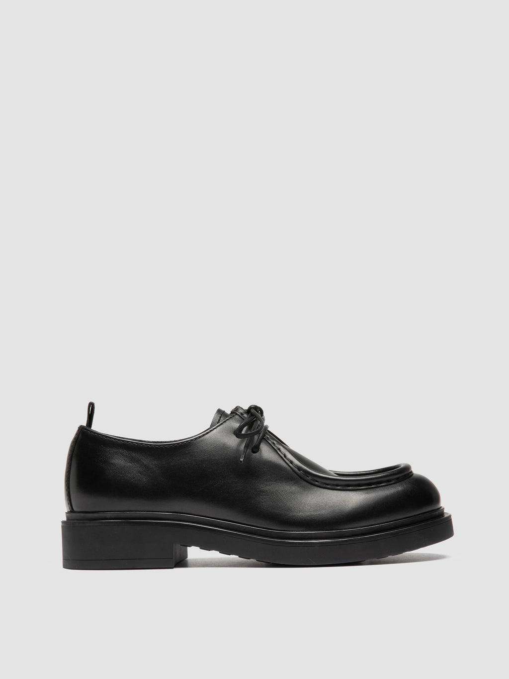 ENGINEER 102 - Schwarze Derby-Schuhe aus Leder - image 1,side view