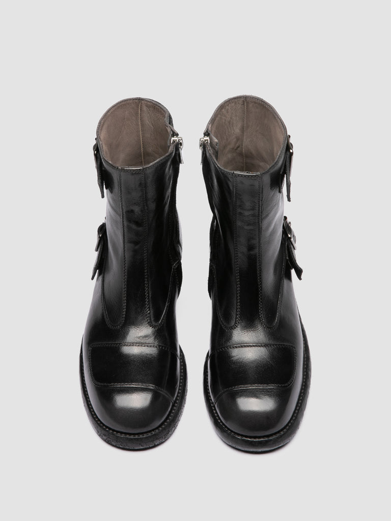 EPHYMERAL 003 - Black Leather Zipped Boots
