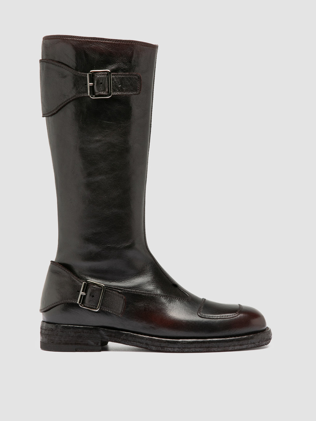 EPHYMERAL 004 - Brown Leather Zipped Boots - image 1,side view