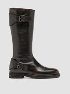 EPHYMERAL 004 - Braune Lederstiefel mit Reißverschluss