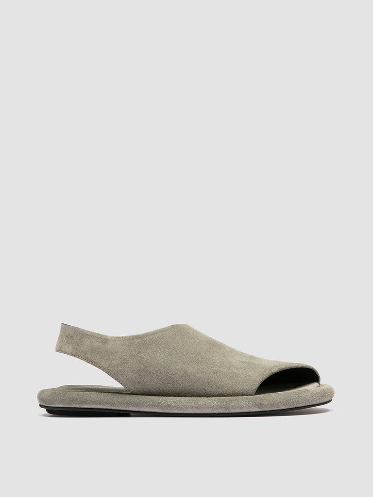 ESTENS 110 - Green Suede Back Strap Sandals