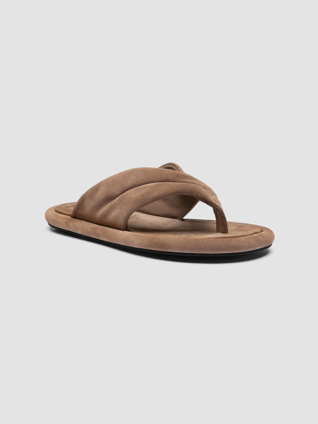 ESTENS 112 - Taupefarbene Zehenstegsandalen aus Wildleder - image 3,side view
