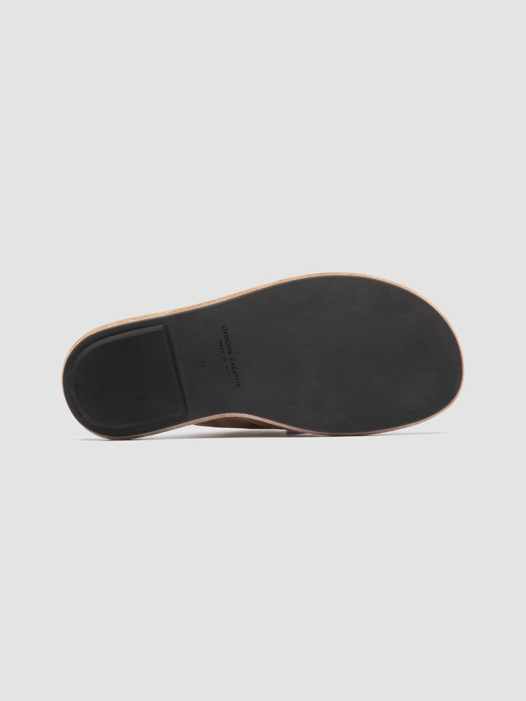 ESTENS 112 - Taupe Suede Thong Sandals