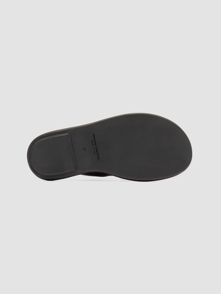 ESTENS 112 - Brown Leather Thong Sandals