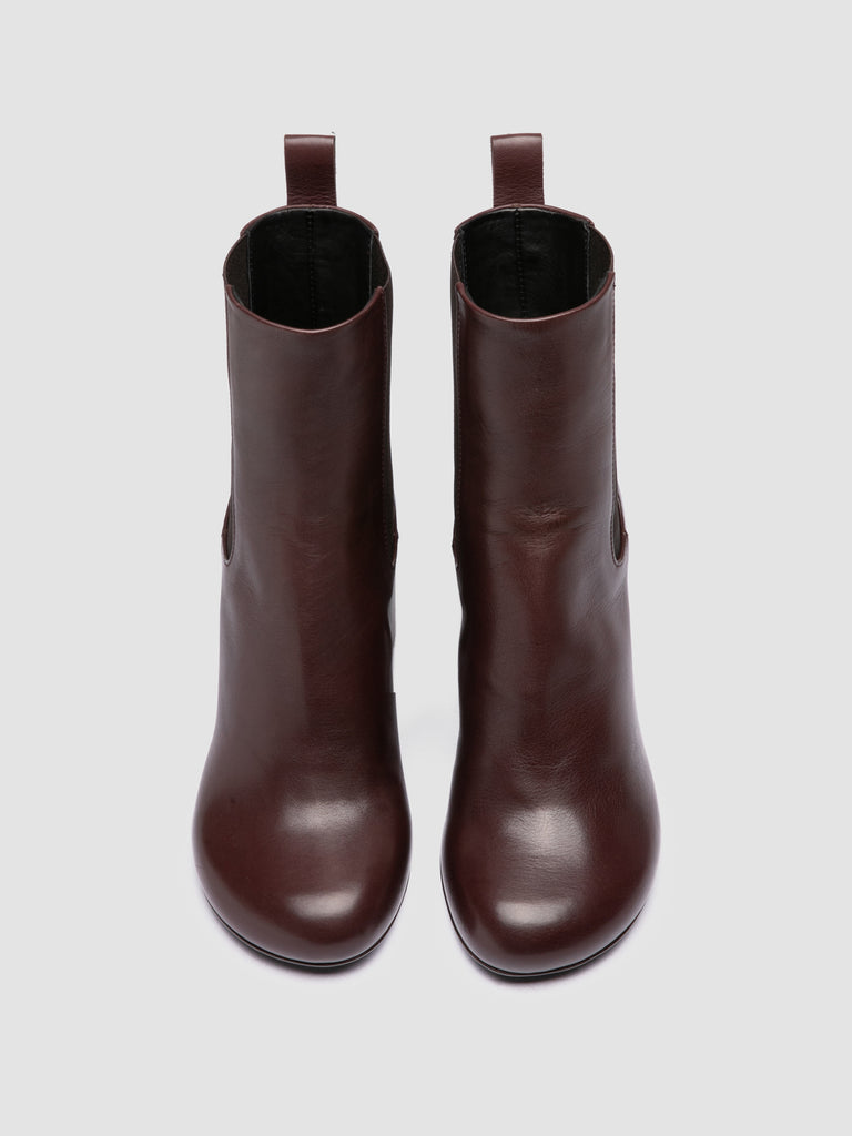 ESTHER 002 - Burgundy Leather Chelsea Boots