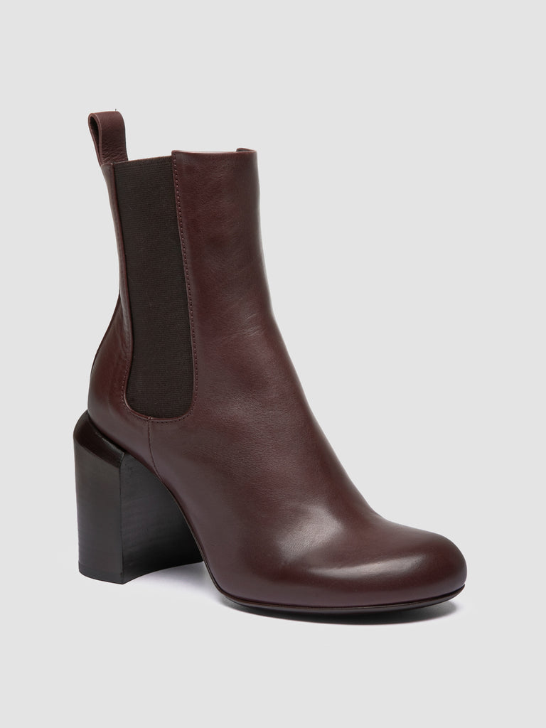 ESTHER 002 - Burgundy Leather Chelsea Boots
