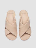 ETHEL 012_S - Beige Leather Slide Sandals - thumb image 2,side view