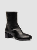 FLORE 012_W - Black Leather Zip Boots - thumb image 3,side view