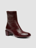 FLORE 012_W - Stivali con Zip in Pelle Bordeaux - thumb image 3,side view