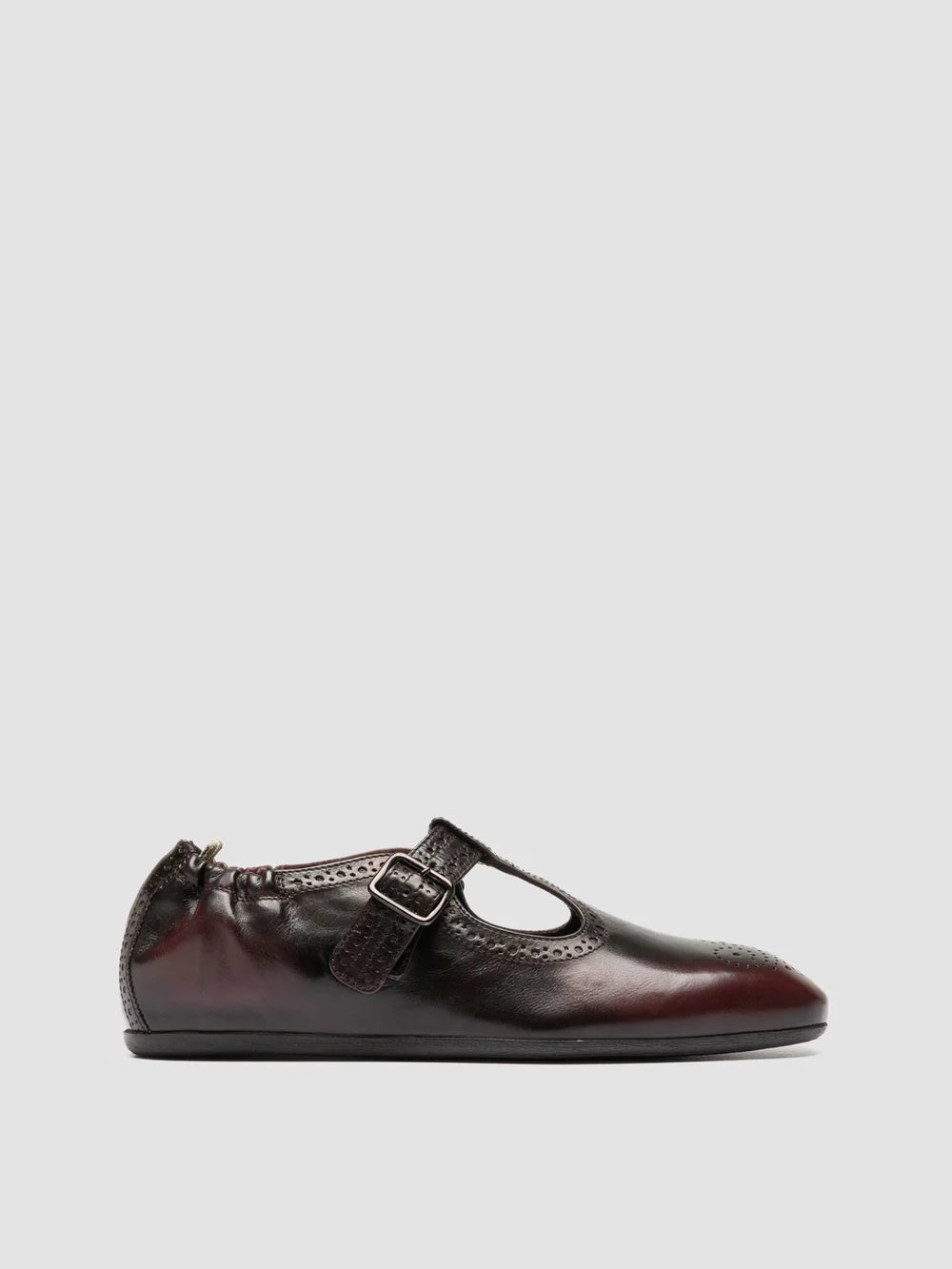 FONTRIERS 103 - Brown Leather T-bar Shoes - image 1,side view