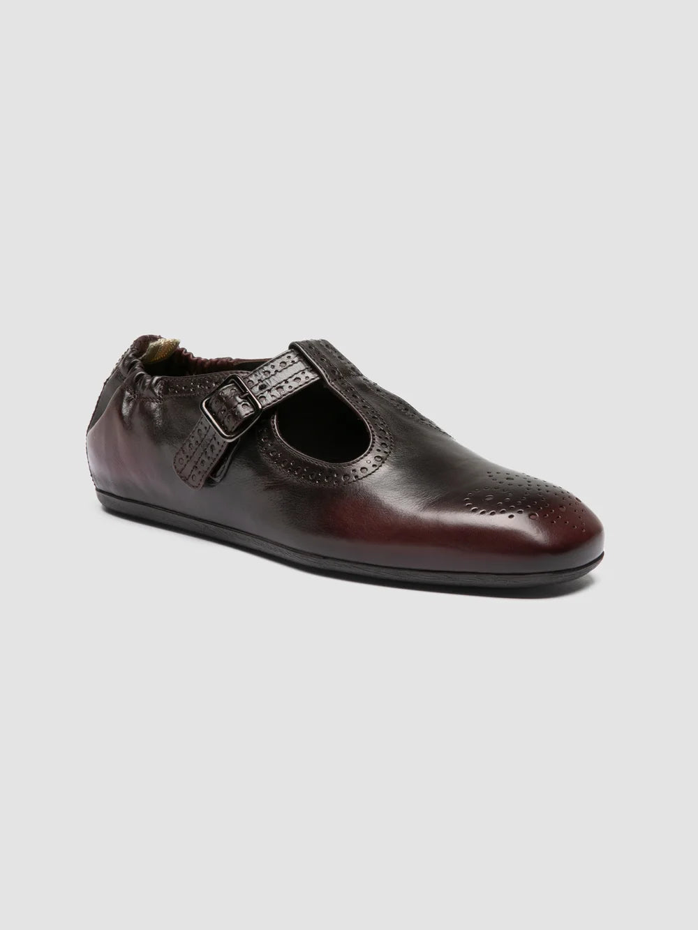 FONTRIERS 103 - Brown Leather T-bar Shoes - image 3,side view