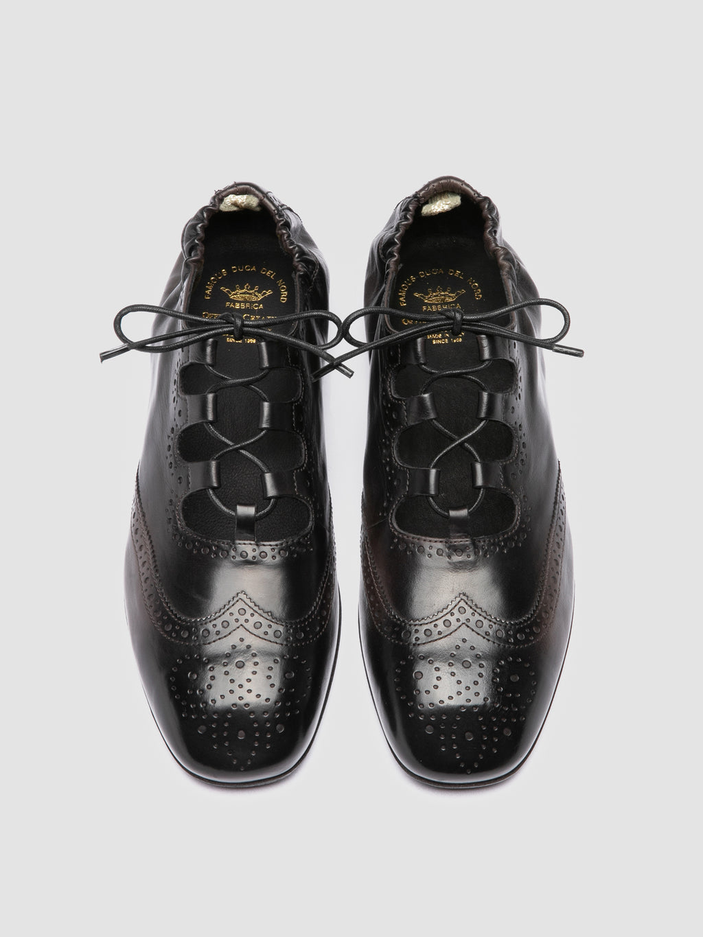 FONTRIERS 104 - Black Leather Derby Shoes - image 2,side view