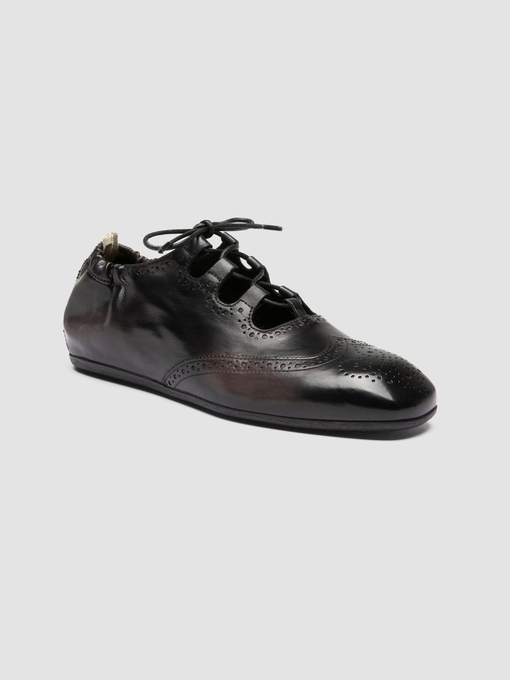 FONTRIERS 104 - Black Leather Derby Shoes - image 3,side view