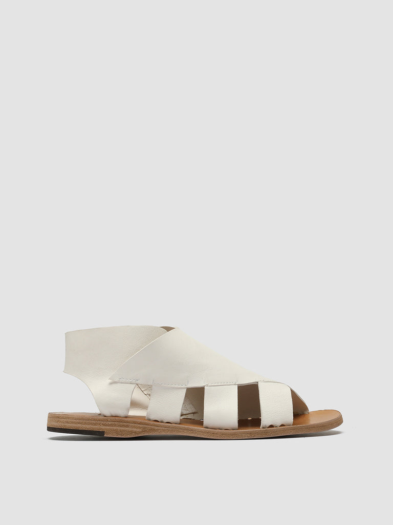ITACA 044 - White Leather Peep Toe Sandals