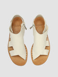 ITACA 044 - White Leather Peep Toe Sandals