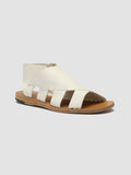 ITACA 044 - White Leather Peep Toe Sandals