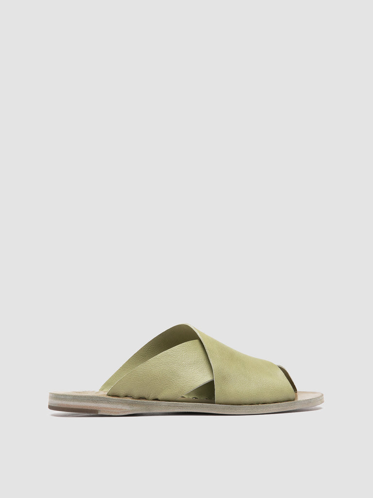 ITACA 054 - Green Leather Slide Sandals