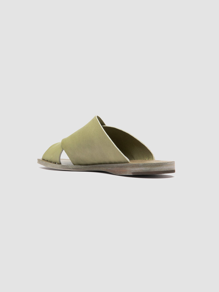 ITACA 054 - Green Leather Slide Sandals