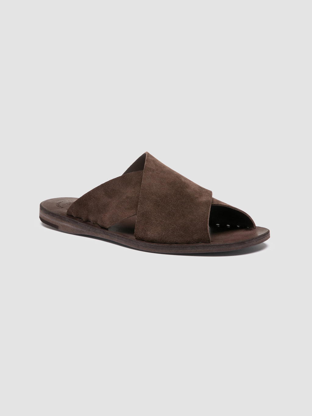 ITACA 054 - Braune Pantoletten aus Wildleder - image 3,side view