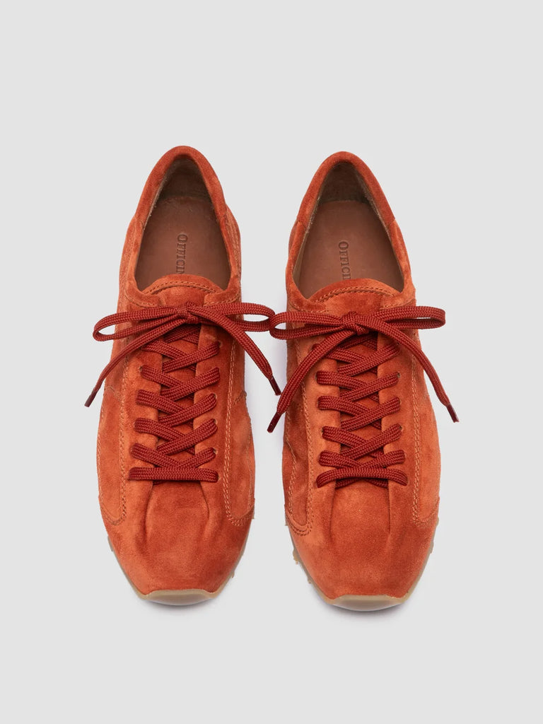 JARRED 101 - Red Suede Low-Top Sneakers-hover