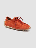 JARRED 101 - Red Suede Low-Top Sneakers - thumb image 3,side view