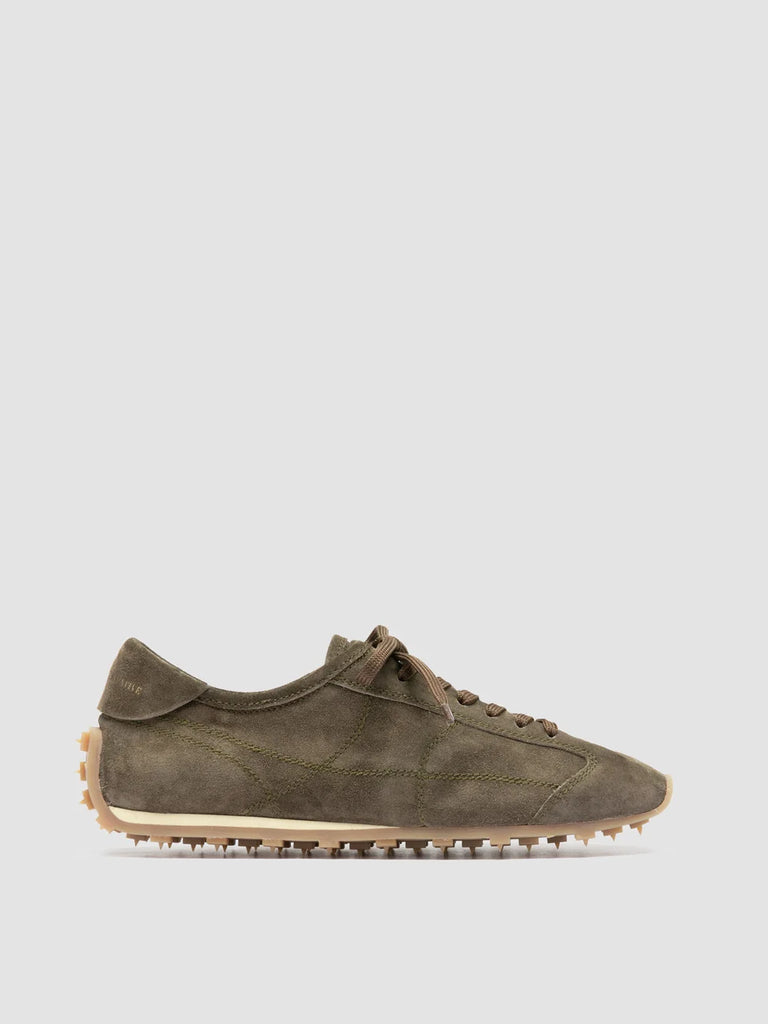 JARRED 101 - Green Suede Low-Top Sneakers