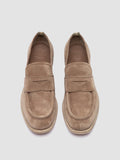 KALLIOPI 002 - Taupe Suede Penny Loafers - thumb image 2,side view