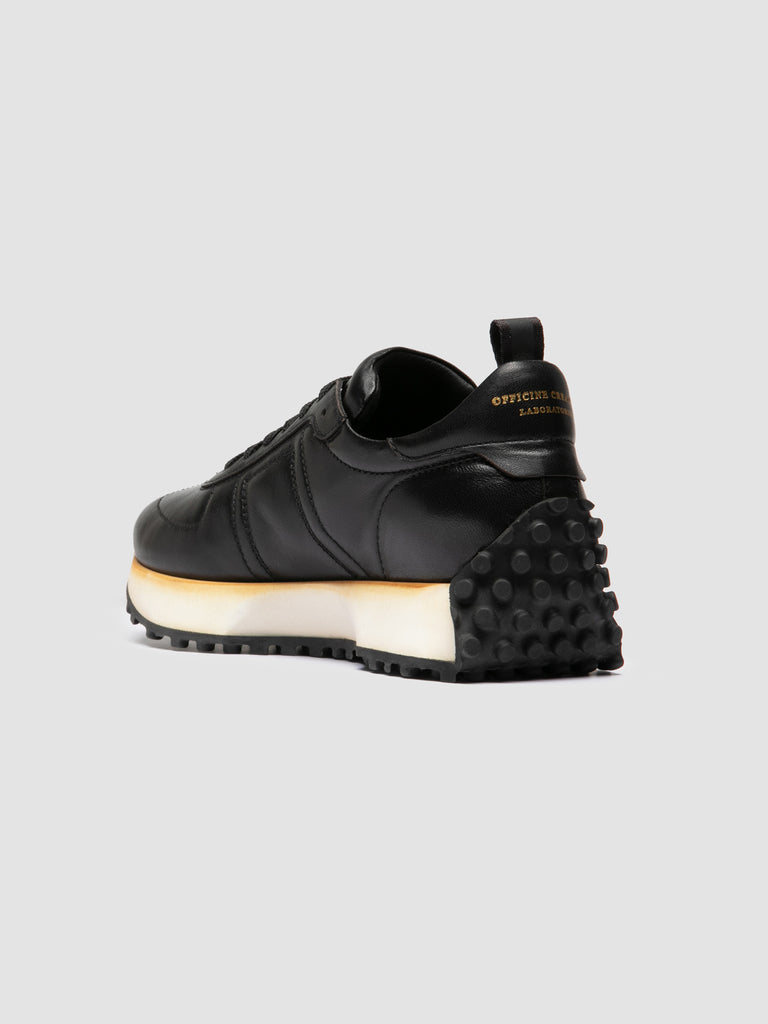 KASBA 103 - Black Leather Low Top Sneakers