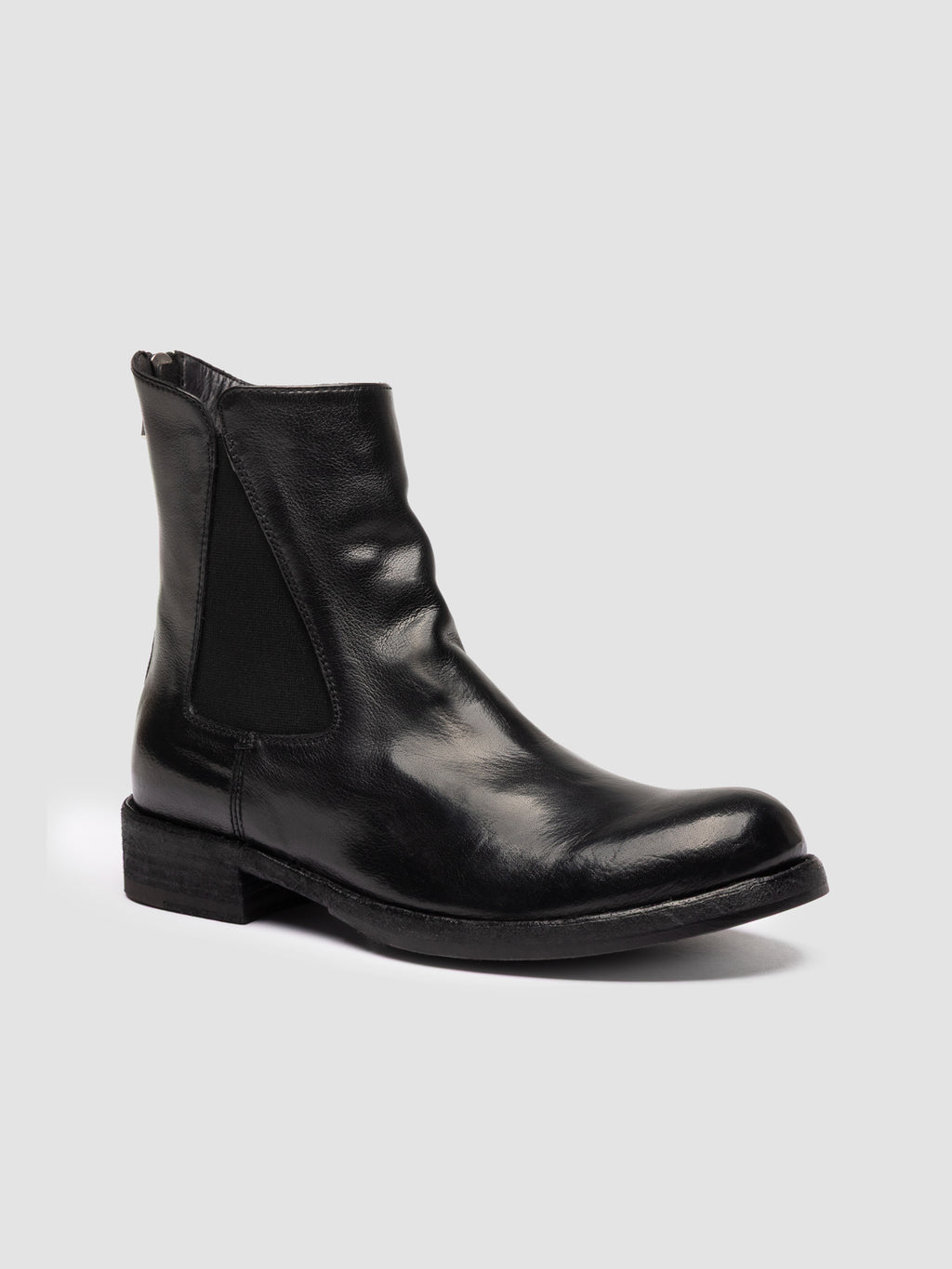 LEGRAND 139 - Black Leather Zip Boots - image 3,side view