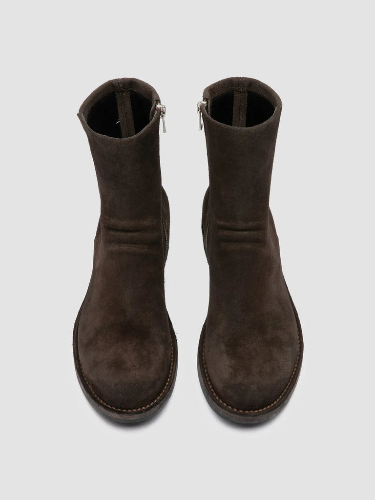 Brown Suede Zipped Boots: LEGRAND 171 Officine Creative - 2