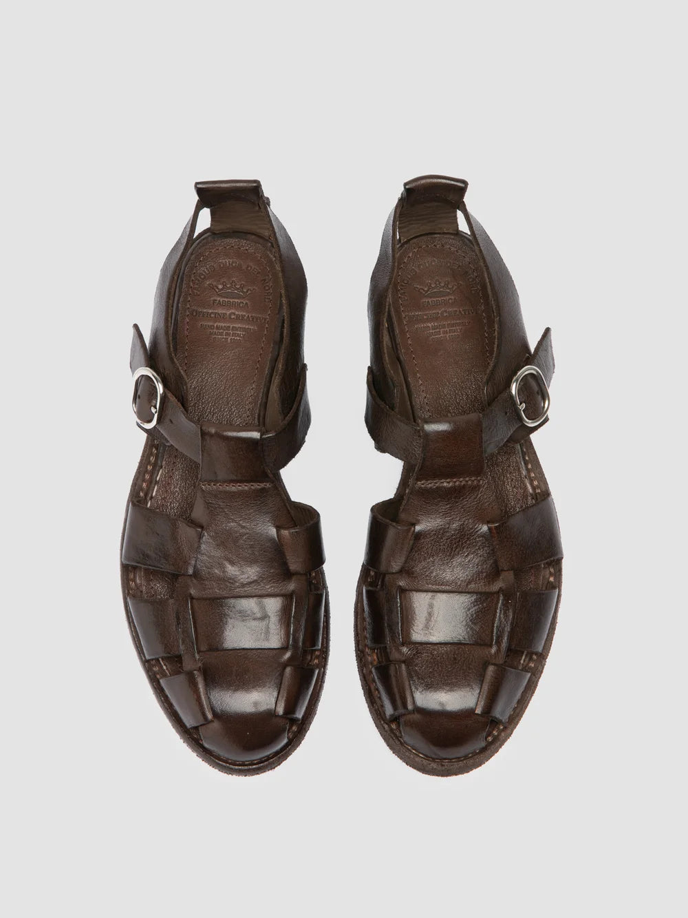 LEXIKON 536 - Sandali in Pelle Marrone - image 2,side view