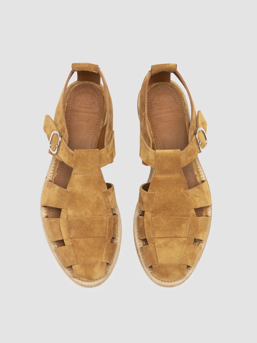 LEXIKON 536 - Beige Wildledersandalen - image 2,side view