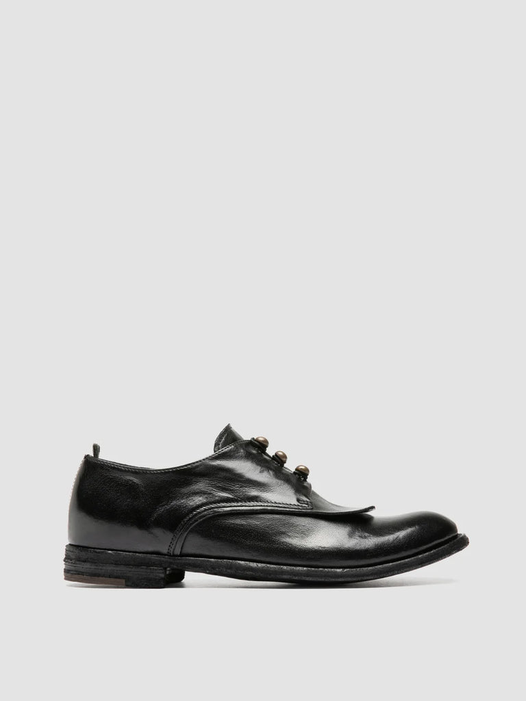 LEXIKON 554 - Black Leather Derby Shoes