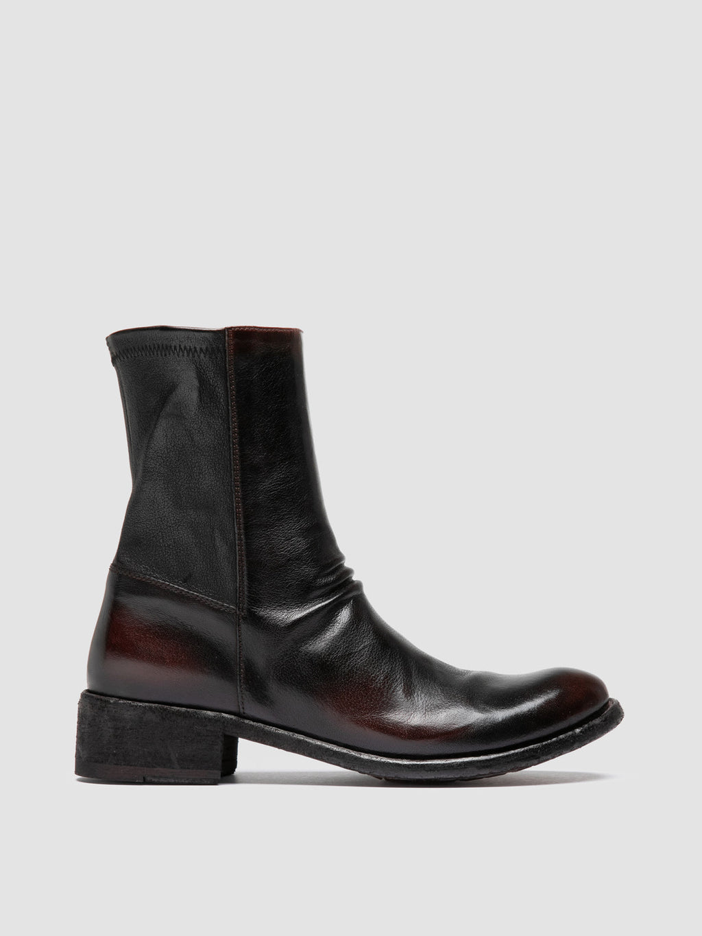 LISON 041 - Stivaletti in Pelle  Bordeaux - image 1,side view